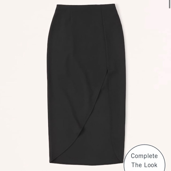 Abercrombie & Fitch Black Midi Skirt - Picture 3 of 6